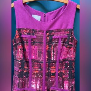 Size 4 Donna Morgan Fuchsia and Orange Dress, fits more like a Size 2